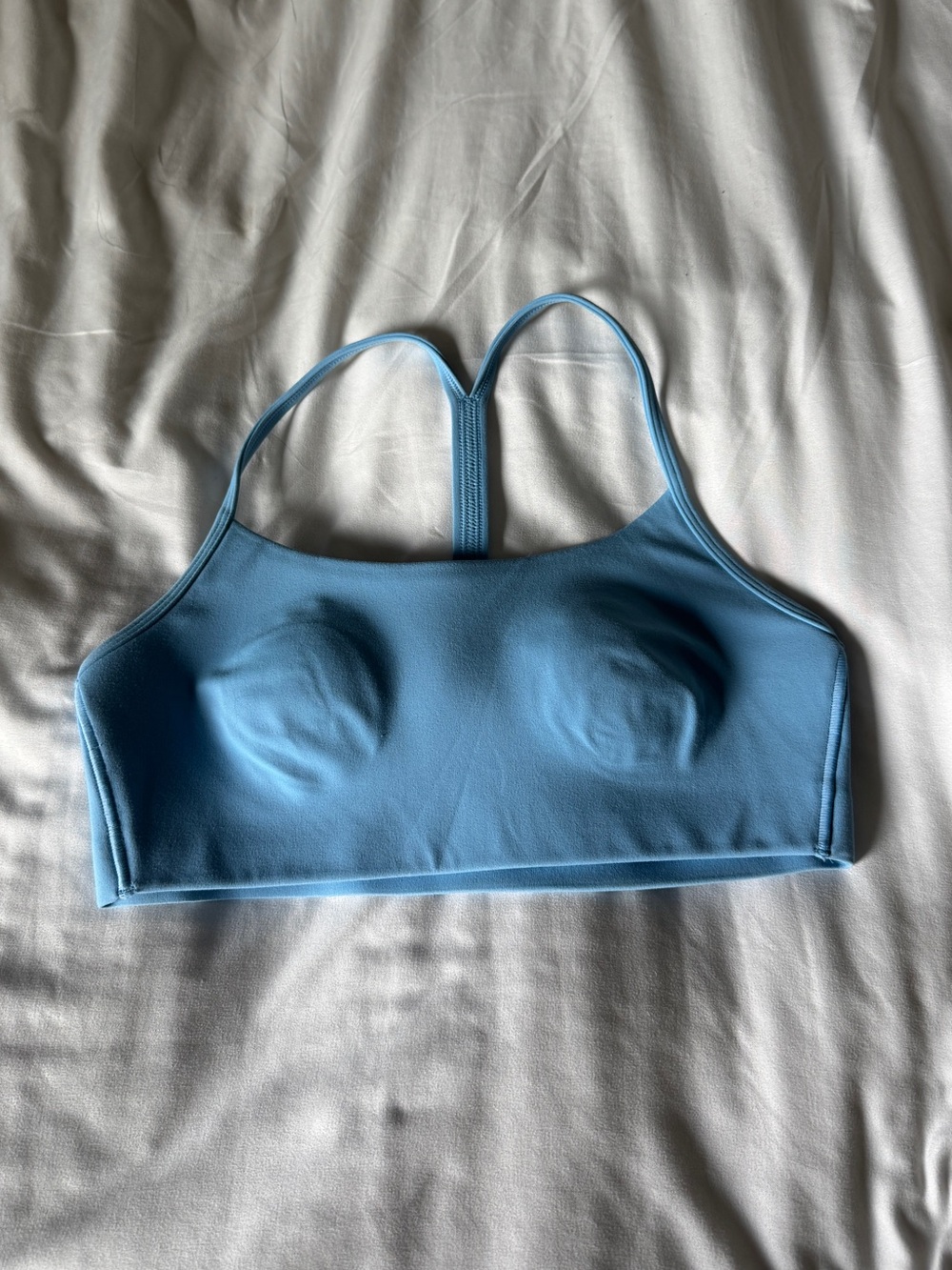 All In Motion Light Blue Skinny T-Back Racerback Sports Bra Size S